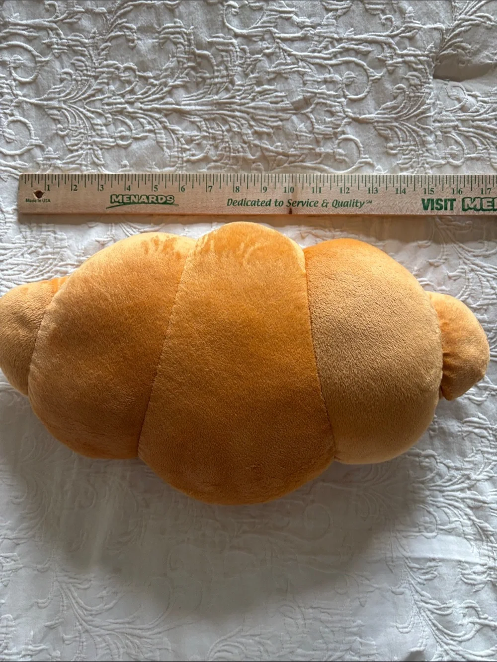 Croissant Decorative Plush Throw Pillow novelty pastry